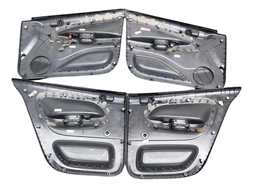 Kit Jogo Forro Portas Tecido Vw Gol Voyage G5/g8 Preto Preto Maçaneta Cinza - Imagem 7