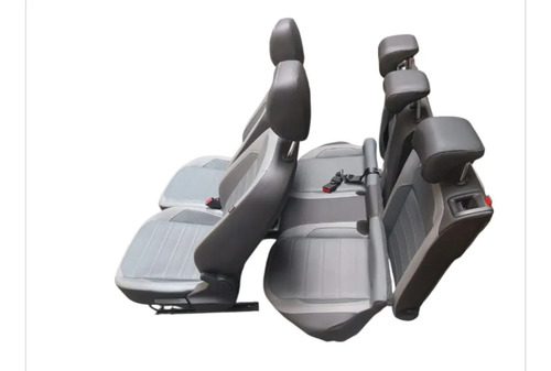 Jogo De Bancos Dianteiro Traseiro Airbag Nivus 2021 A 2025 Cinza Escuro/cinza - Imagem 1
