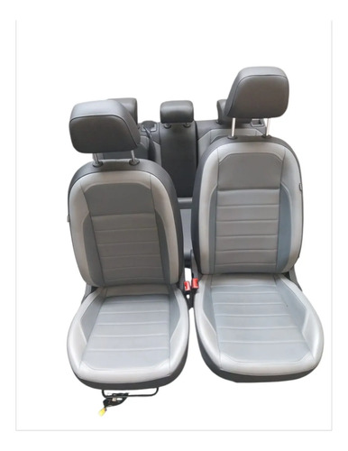 Jogo De Bancos Dianteiro Traseiro Airbag Nivus 2021 A 2025 Cinza Escuro/cinza - Imagem 5