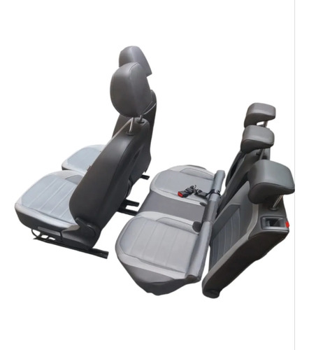 Jogo De Bancos Dianteiro Traseiro Airbag Nivus 2021 A 2025 Cinza Escuro/cinza - Imagem 6