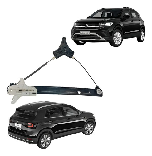 Máquina Vidro Porta Traseira Direita Vw T-cross 2010 À 2024