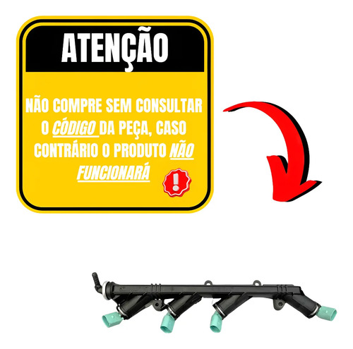 Flauta Bico Injetor Vw Gol G7 G8 1.6 16v 4cc Msi 2016 A 2024 - Imagem 4