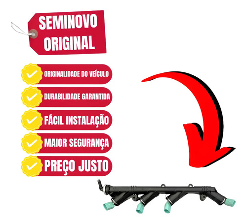 Flauta Bico Injetor Vw Gol G7 G8 1.6 16v 4cc Msi 2016 A 2024 - Imagem 5