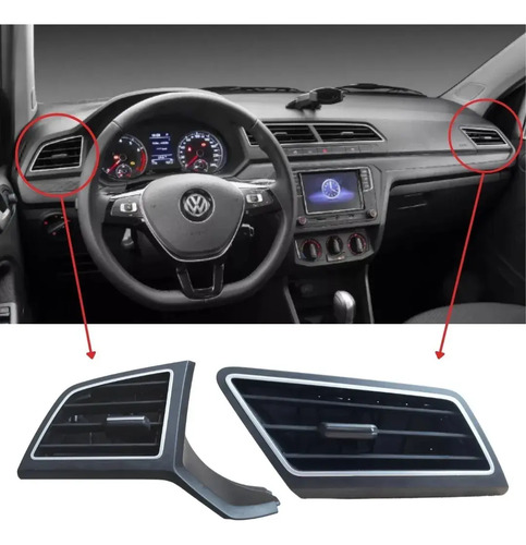 Par Difusor Ar Lateral Gol Voyage Saveiro G7 G8 - Imagem 3