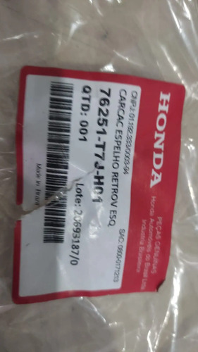 Capa Retrovisor L/e Com Pisca Honda Hr-v 16/21 Novo Original Cinza - Imagem 4