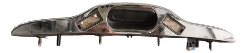 Moldura Tampa Traseira Luz De Placa Emblema Fiat 500 2012-17 Prateado - Imagem 4