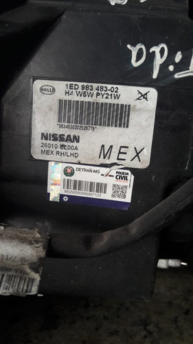 Farol Esquerdo Nissan Tiida 2007 2008 A 2013 1ed98348301 Esquerdo/motorista - Imagem 5