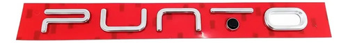 Emblema Fiat Punto Tampa Traseira 2013-2017 Original Prateado - Imagem 1