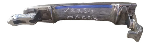 Maçaneta Externa Traseira Direita Nissan March Versa Cromada Prateado Traseira - Imagem 2