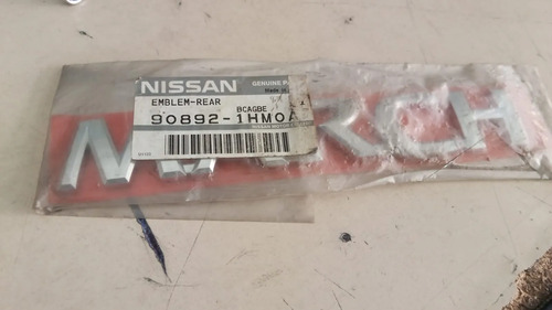 Emblema Tampa Nissan March 12 20 Original 908921hm0a Cromado - Imagem 2