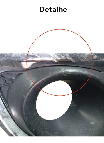 Moldura Milha Cromada Lado Esq Renault Sandero 2015 A 2019 Preto Esquerdo - Imagem 3
