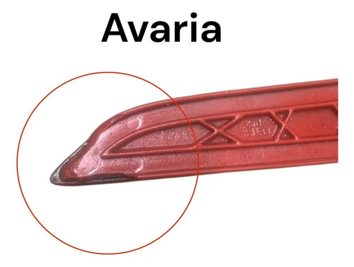 Refletor Olho De Gato Hyundai Hb20 L Esq 2012 A 2015 Avaria Vermelho - Imagem 2