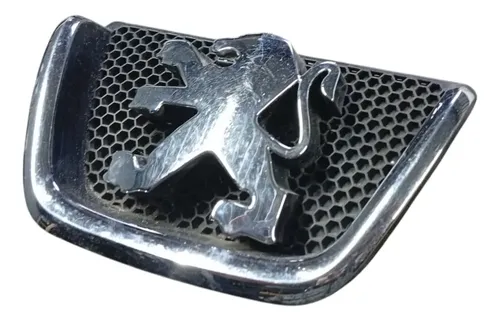 Emblema Logo Grade Parachoque Peugeot 206 1998 A 2010 Preto - Imagem 3