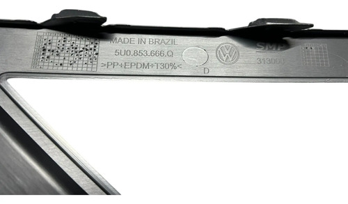 Grade De Farol De Milha Volkswagen Gol Voyage Saveiro G7 G8 Preto Direito - Imagem 5