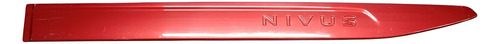 Friso Para Porta  Volkswagen Nivus 2021 A 2023 Traseiro Esq Vermelho
