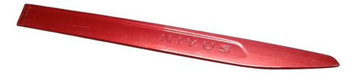 Friso Para Porta  Volkswagen Nivus 2021 A 2023 Traseiro Esq Vermelho - Imagem 4
