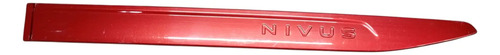 Friso Para Porta  Volkswagen Nivus 2021 A 2023 Traseiro Esq Vermelho - Imagem 5