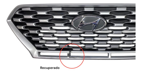 Grade Superior Frontal Hyundai Creta 2022 A 2024 Preto Fosco Preto Fosco - Imagem 5
