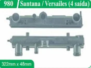 Caixa Radiador Santana E Versailes 4 Saidas