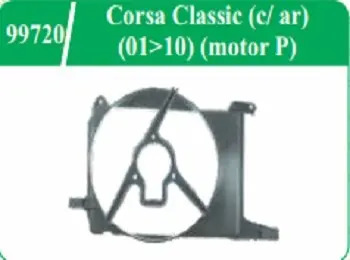 Defletor Radiador Corsa Classic 01 A 10 Motor Pequeno