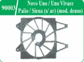 Defletor Radiador Uno Vivace  Palio Siena Sem Ar Mod Denso