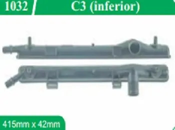 Caixa Radiador Citroen C3 Inferior
