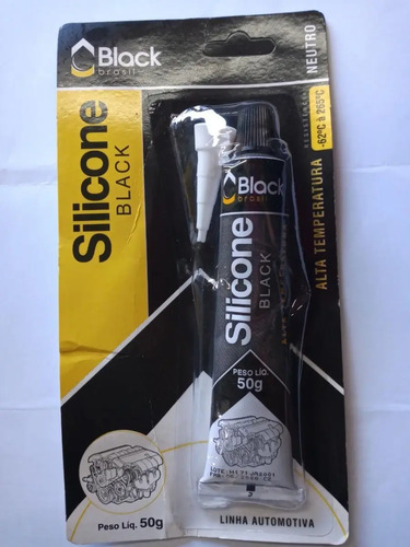 Silicone De Alta Temperatura Black Brasil 50g - Imagem 1