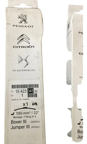 Palheta Limpador Parabrisa Peugeot Boxer Jumper 1642334580 Preto - Imagem 2