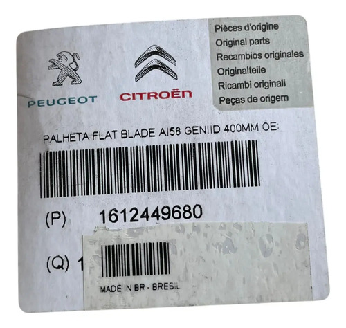 Palheta Passageiro 400mm Citroën C3 Picasso Aircross 16/20 Preto - Imagem 5