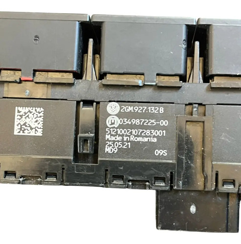 Comando Botão Alerta E Airbag On - Off Vw T-cross 2gm927132b Preto - Imagem 5