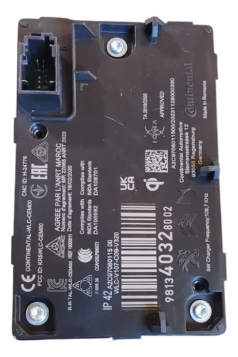 Módulo Base Carregador De Indução Peugeot Preto - Imagem 2