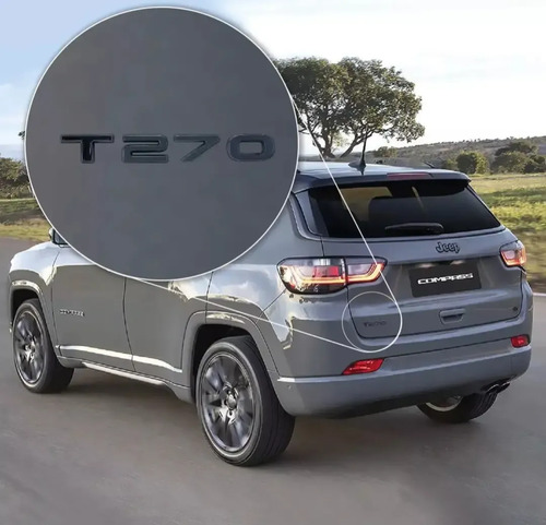 Emblema Traseiro T270 Jeep Compass Renegade Sport Longitude Cromado - Imagem 4