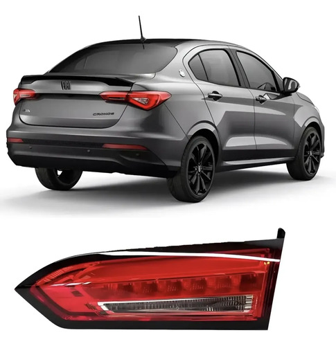 Lanterna Tampa Traseira Direita Fiat Cronos 2018 A 2023 Direito/passageiro Vermelho - Imagem 1