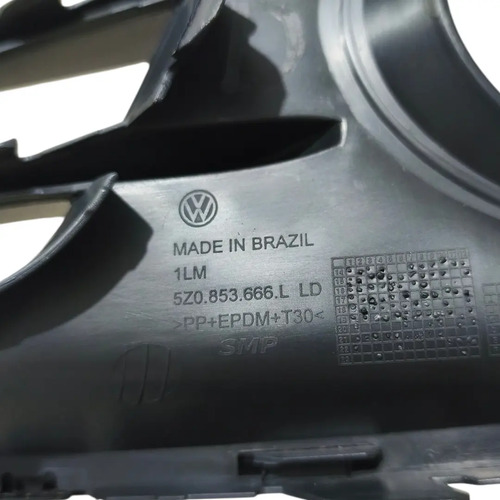 Grade Farol Milha Direito C/friso Cinza Fox 15/20 5z0853666l Preto Direito - Imagem 4