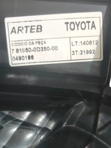 Lanterna Passageiro Toyota Etios Hatch 12/18 7815500d35000 Direito/passageiro Vermelho - Imagem 6