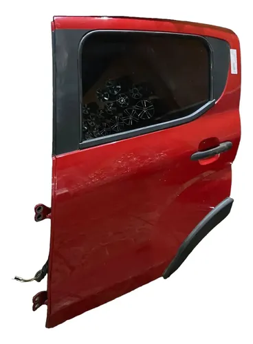 Porta Traseira Esquerda Mobi 2016 2017 2018 Até 2024 Traseira Esquerdo Vermelho - Imagem 6