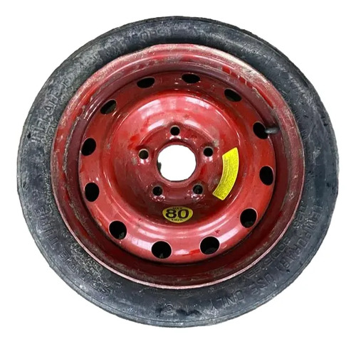 Roda Aro 15 Hyundai Elantra I30 2009 Até 2013 Estepe Vermelho