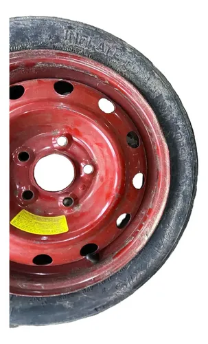 Roda Aro 15 Hyundai Elantra I30 2009 Até 2013 Estepe Vermelho - Imagem 2