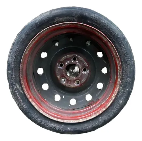 Roda Aro 15 Hyundai Elantra I30 2009 Até 2013 Estepe Vermelho - Imagem 3