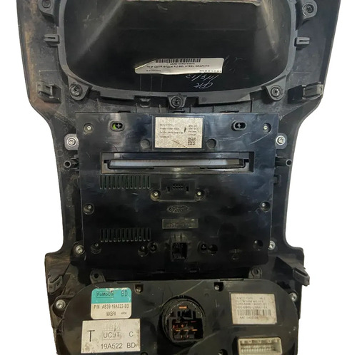 Moldura Painel Som Ar Condicionado Ranger 2013 A 2015 Cinza-escuro - Imagem 5