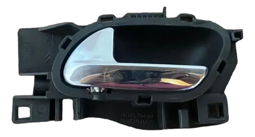 Maçaneta Int Tras Esq Peugeot 308 408 2013 A 2015 9660525480 Preto Dianteira/traseira - Imagem 2