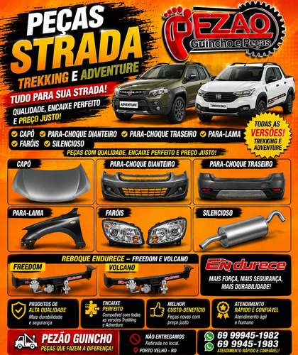 Reboque Engate Endurece Fiat Strada Freedom Volcano Reforçad - Imagem 1