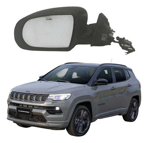 Retrovisor Elétrico Esquerdo Jeep Compass 2017 A 2023