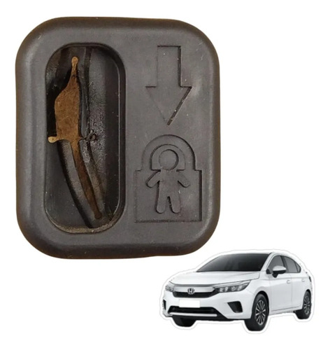 Acabamento Trava Infantil Fechadura Tras Esq Honda City 2019 Preto