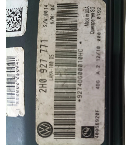 Módulo De Bloqueio Diferencial Vw Amarok 2h0 927 771 - Imagem 4
