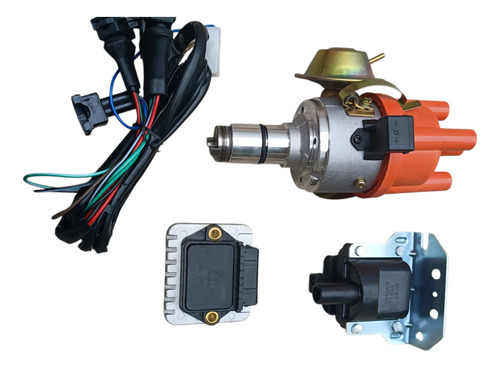 Kit Distribuidor Ignição Vw Fusca Bobina Módulo E Chicote - Imagem 7