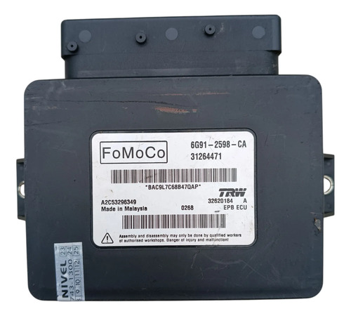 Módulo Freio Mão Eletrônico Fomoco 6g912598 Ca Volvo Xc60 - Imagem 1