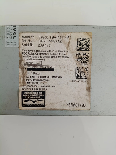 Módulo Central Elétrico Honda Civic G10 39980 Tba A111 M1 - Imagem 5