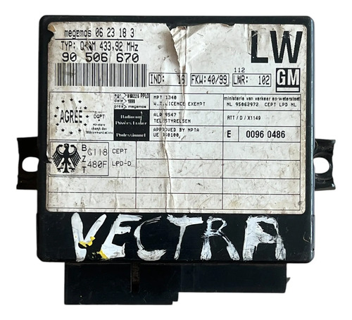 Módulo Alarme Gm Vectra B 97/05 Original Gm Lw - 90506670