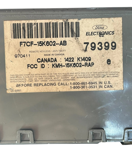 Módulo Alarme Ford Taurus Explorer F7cf-15k602-ab - Imagem 2